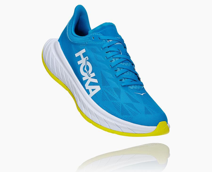 Chaussure Running Hoka One One Carbon X 2 Homme - Bleu/Blanche - TJY-631298